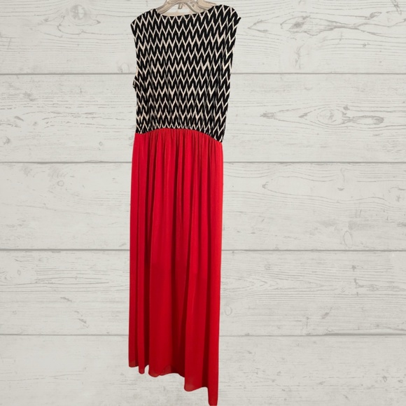 Chevron & Burnt Orange Dress - Picture 2 of 4